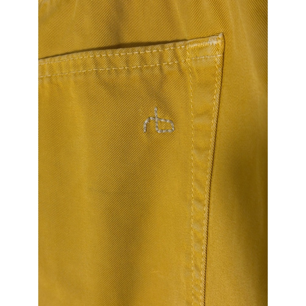 Rag & Bone RB 15X Slim Straight Pants Mens 31 Mustard Yellow Cotton Chinos USA - Picture 6 of 9